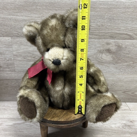 Bombay Co. Danny Teddy Bear Faux Mink Plush Russ Berrie 13" Stuffed Animal Toy - Picture 6 of 9